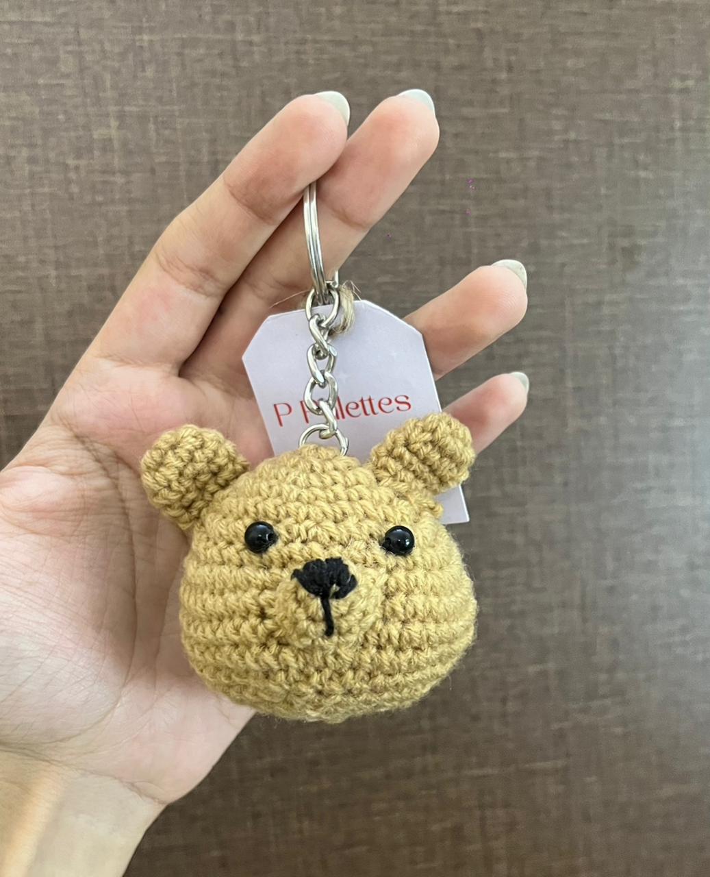 P Palettes Bear Keychain, handmade, gifting, crochet - Suspire