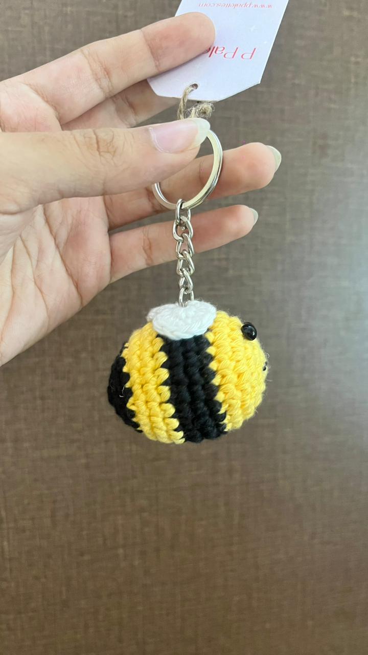 P Palettes Bee Keychain, handmade, gifting, crochet - Suspire