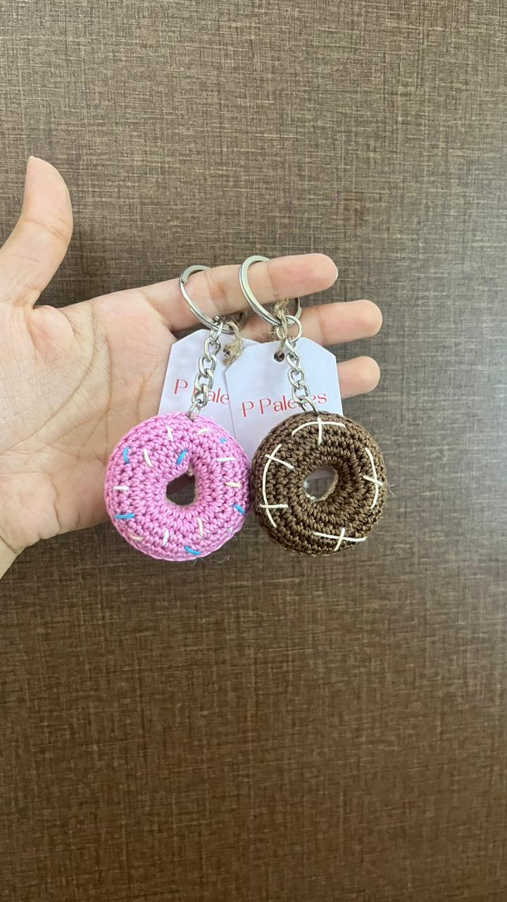 P Palettes Donut combo Keychain, handmade, gifting, crochet - Suspire