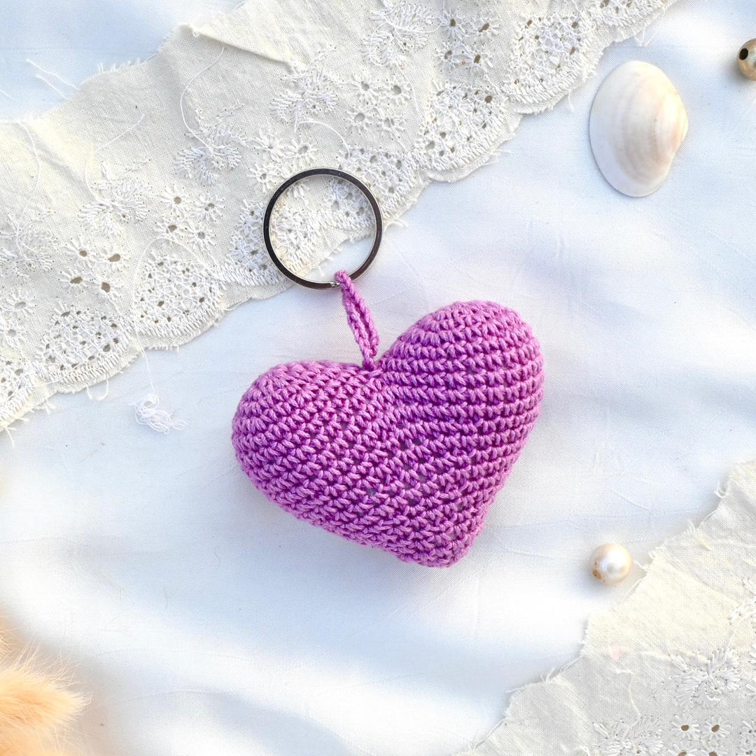 P Palettes Heart Keychain, handmade, gifting, crochet - Suspire