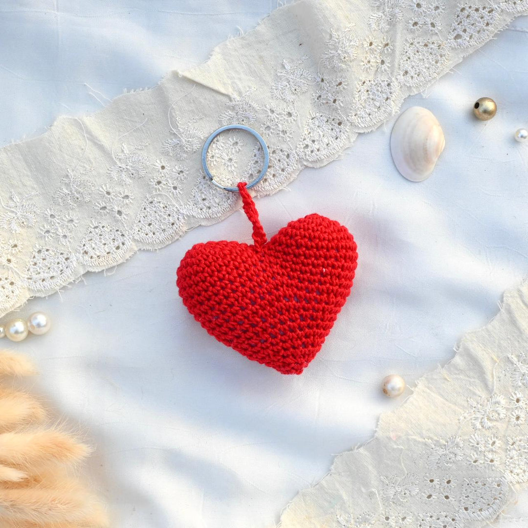 P Palettes Heart Keychain, handmade, gifting, crochet - Suspire