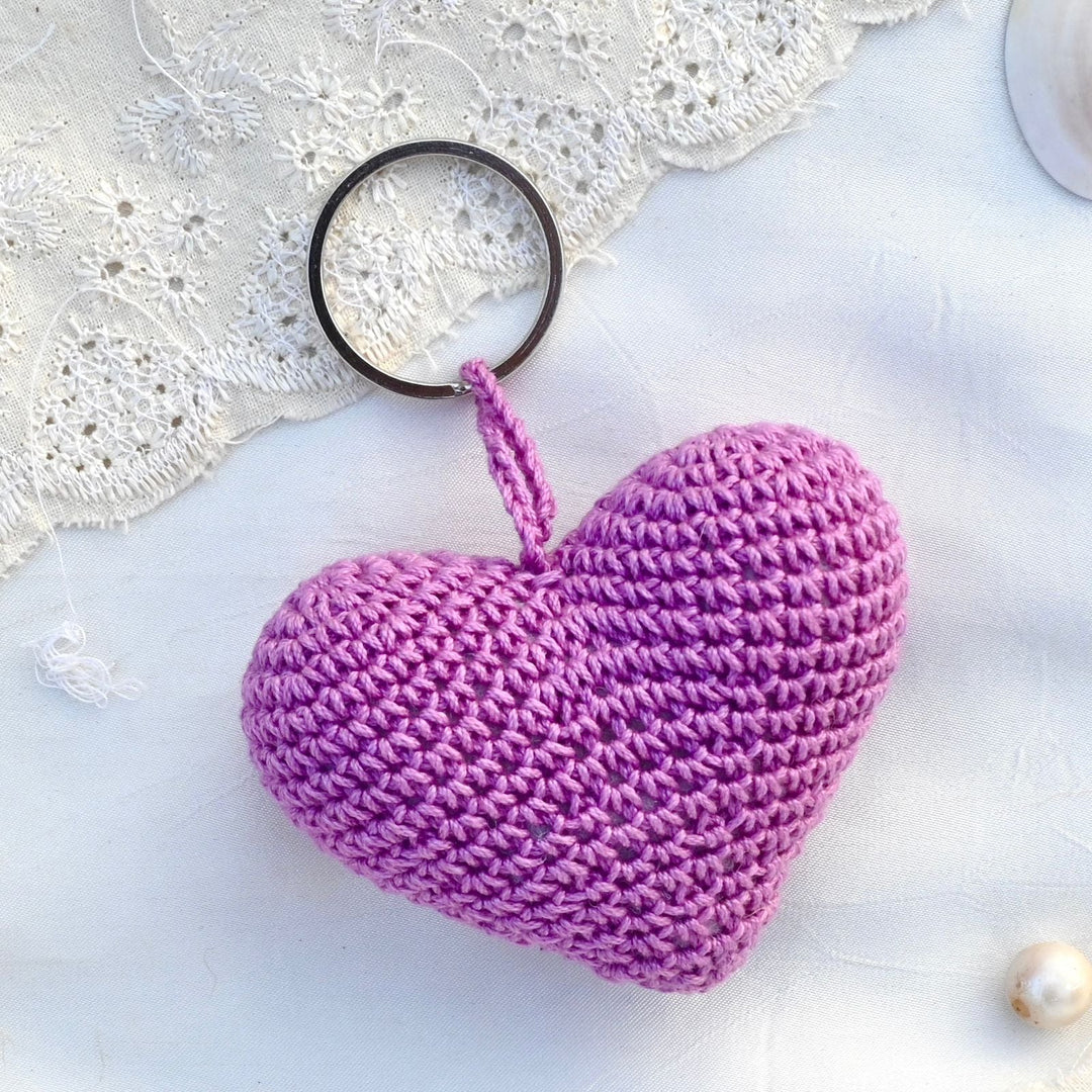 P Palettes Heart Keychain, handmade, gifting, crochet - Suspire
