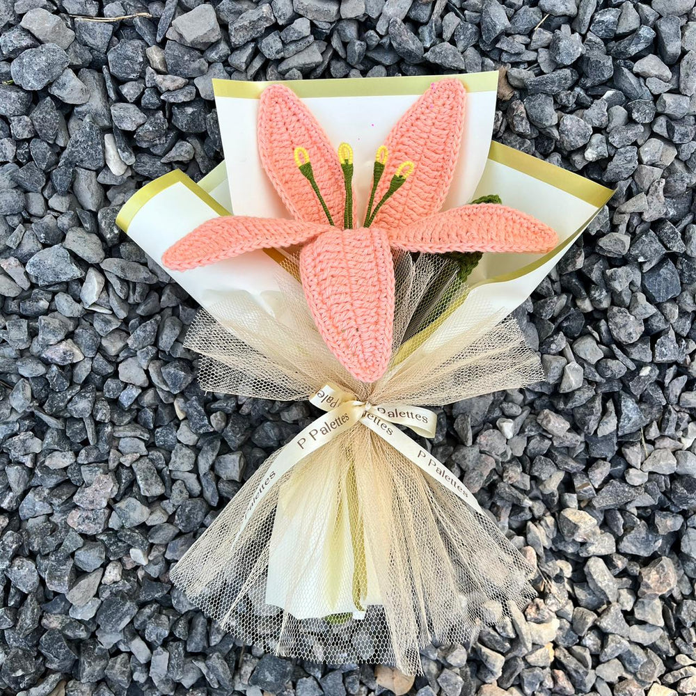 P Palettes Lily of the Valley Bouquet, handmade, gifting, décor, crochet