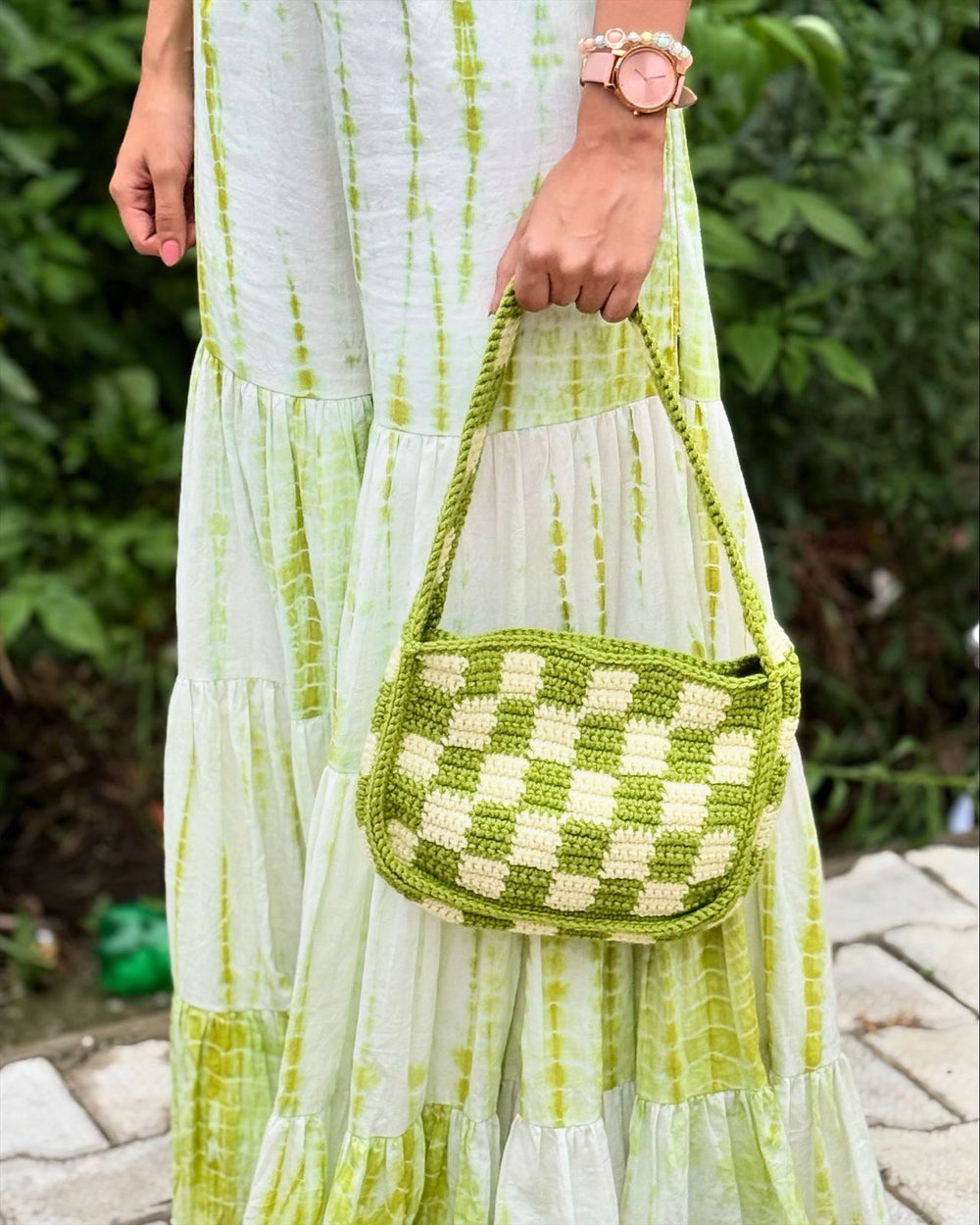 P Palettes Lime Lemon Bag, Hand-crocheted, durable, eco-friendly, light weight