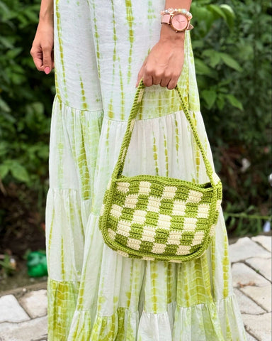 P Palettes Lime Lemon Bag, Hand-crocheted, durable, eco-friendly, light weight