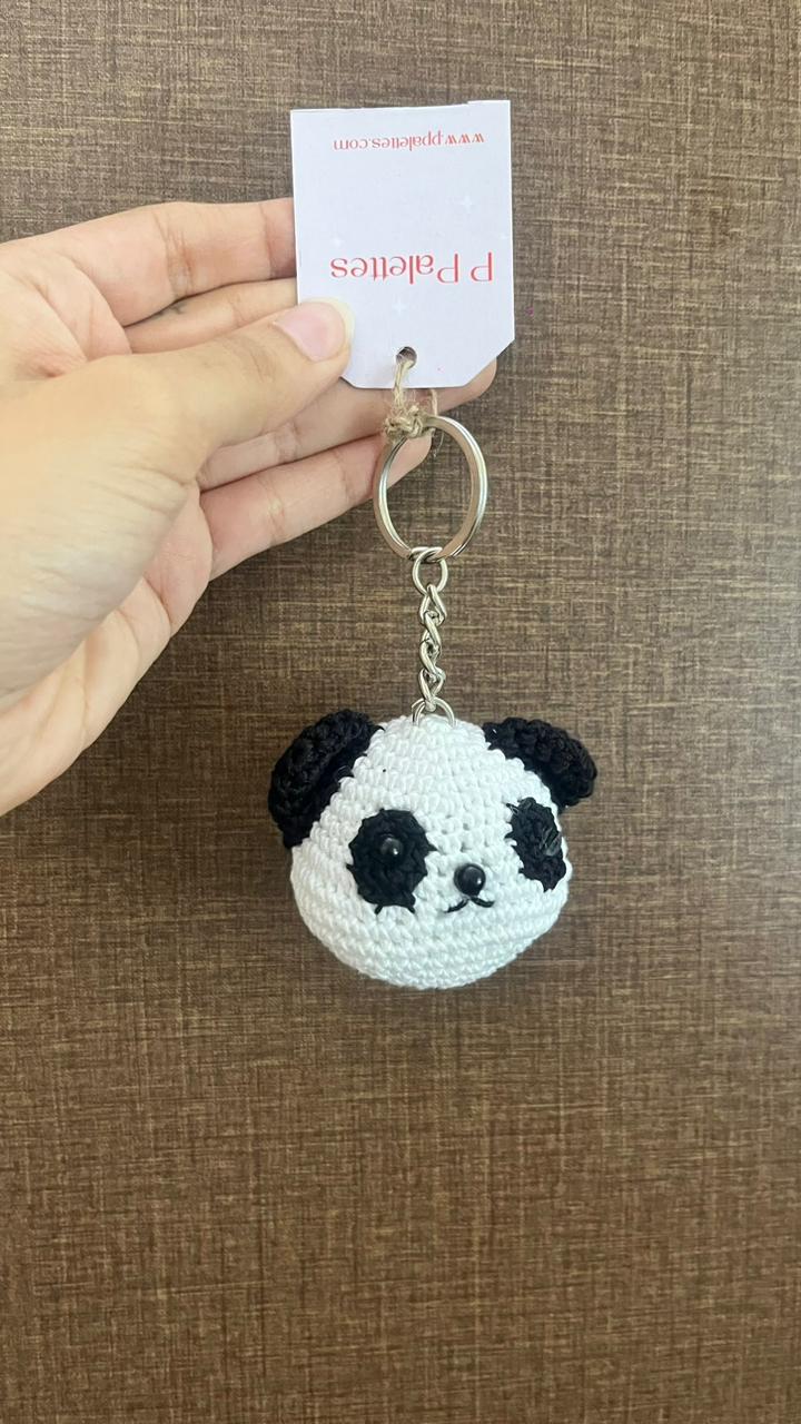 P Palettes Panda Keychain, handmade, gifting, crochet