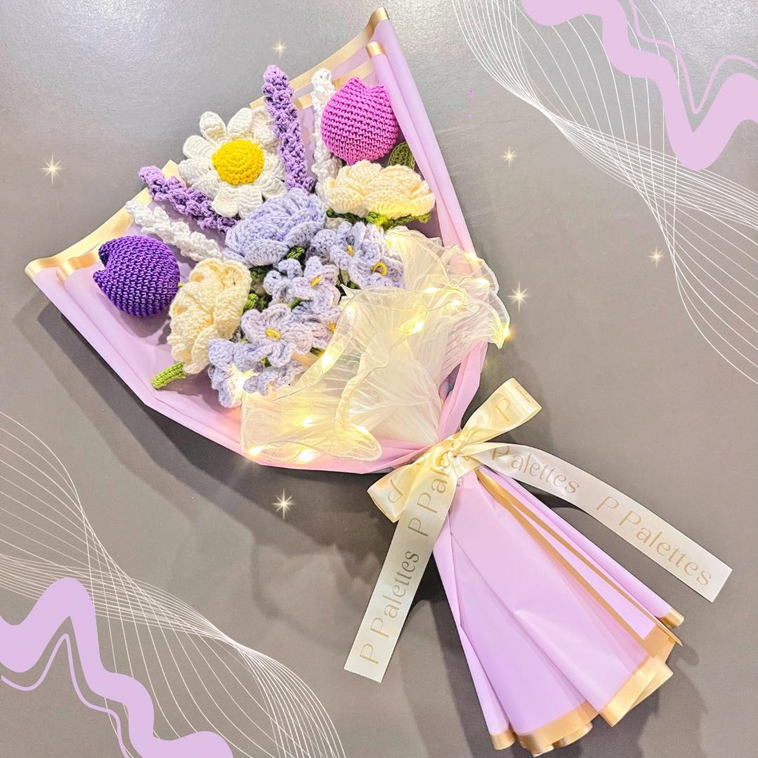 P Palettes Purple fantasy bouquet, table decor, gifting, handmade - Suspire