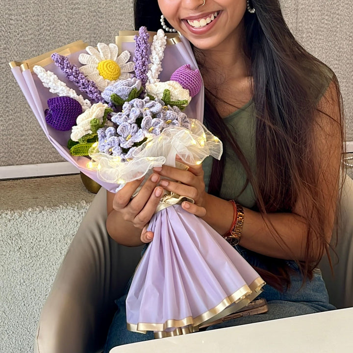 P Palettes Purple fantasy bouquet, table decor, gifting, handmade - Suspire