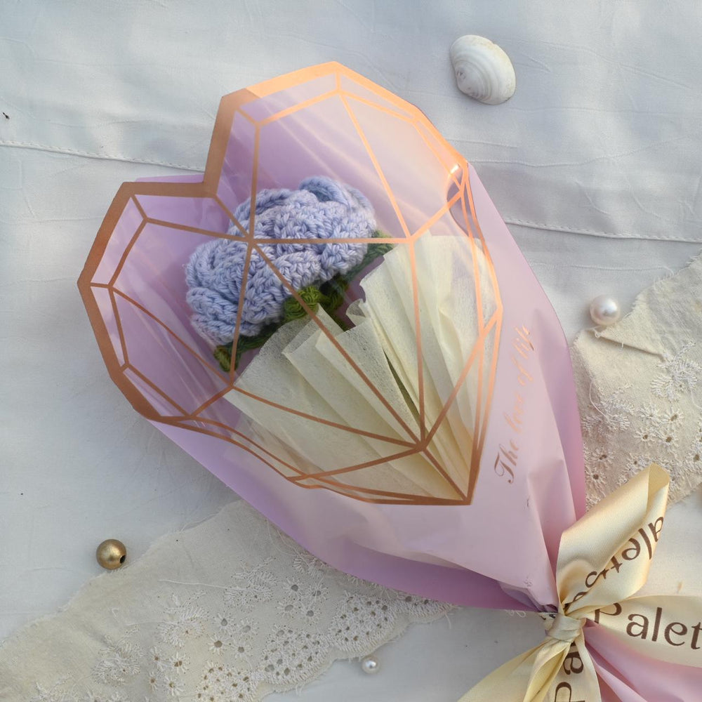 P Palettes Rose Bouquet, handmade, gifting, décor, crochet