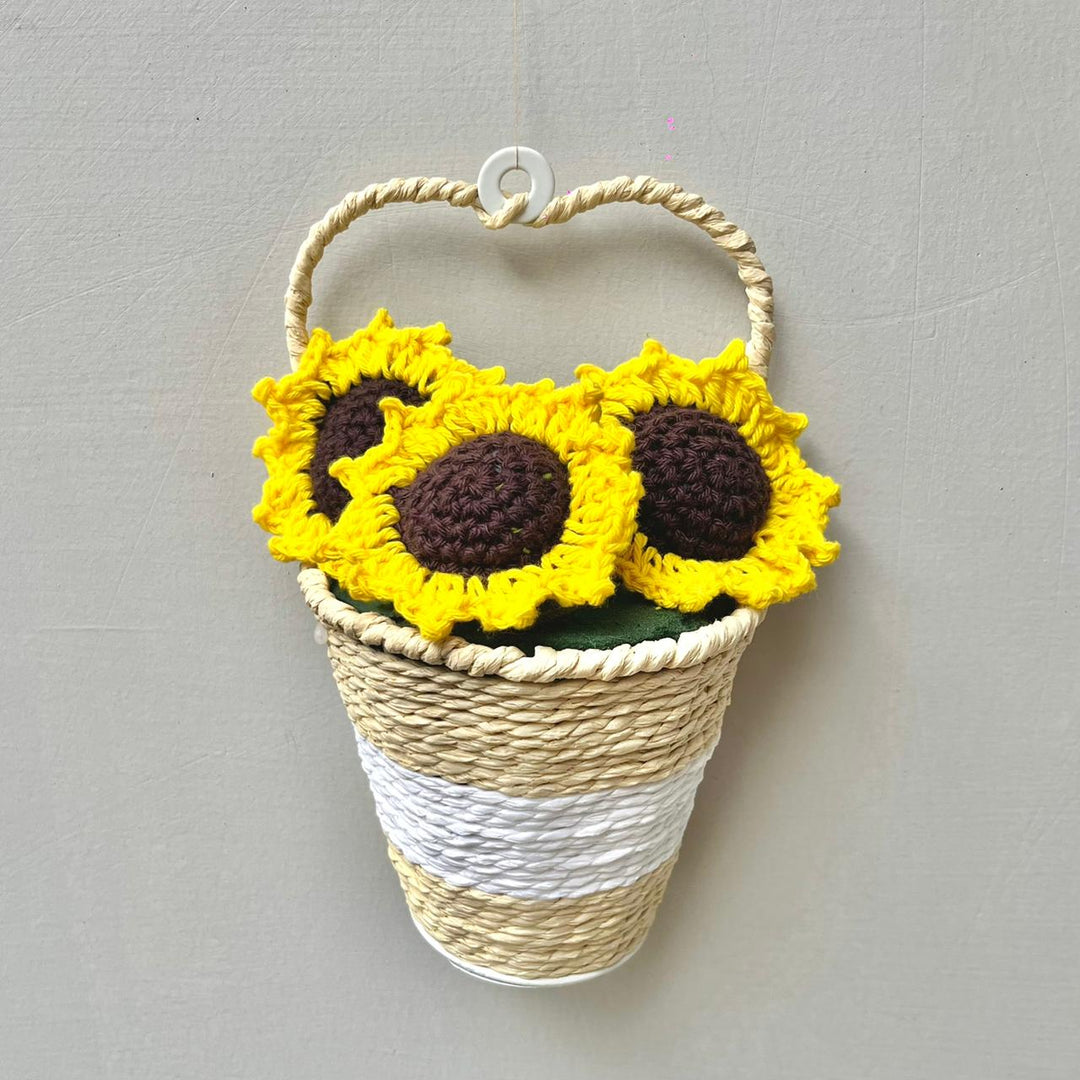P Palettes Sunflower Basket, table decor, wall decor and gifting - Suspire