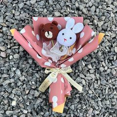 P Palettes Teddy n Bunny Bouquet, handmade, gifting, décor, crochet