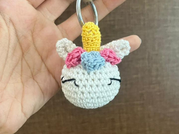 P Palettes Unicorn Keychain, handmade, gifting, crochet