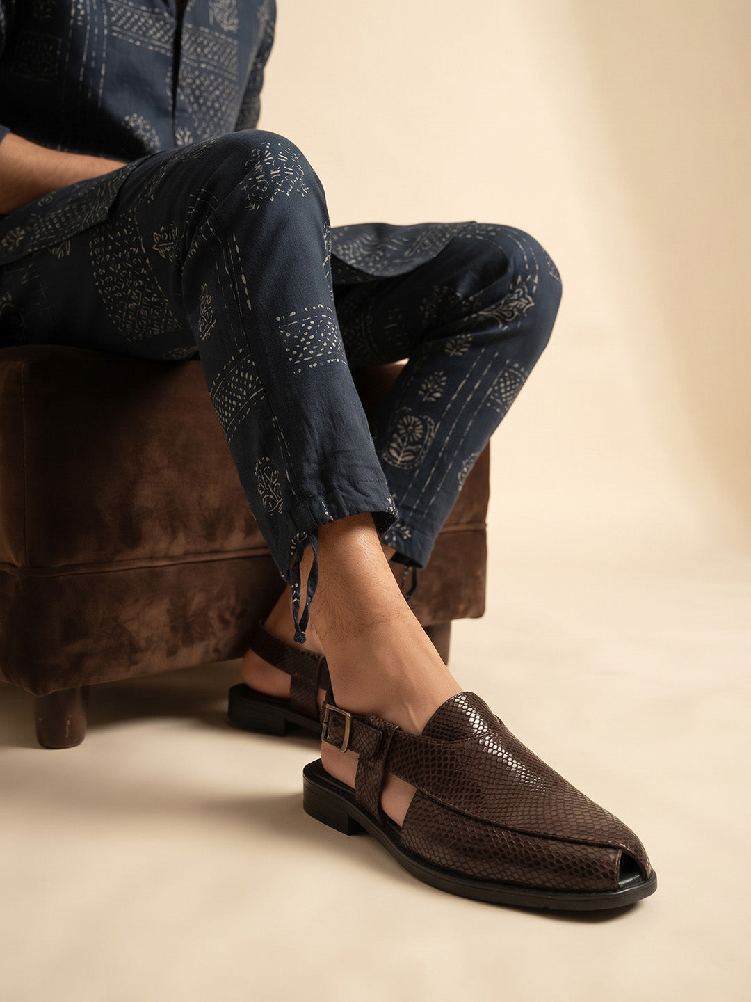 Jashn Dark Brown Peshawari Sandal
