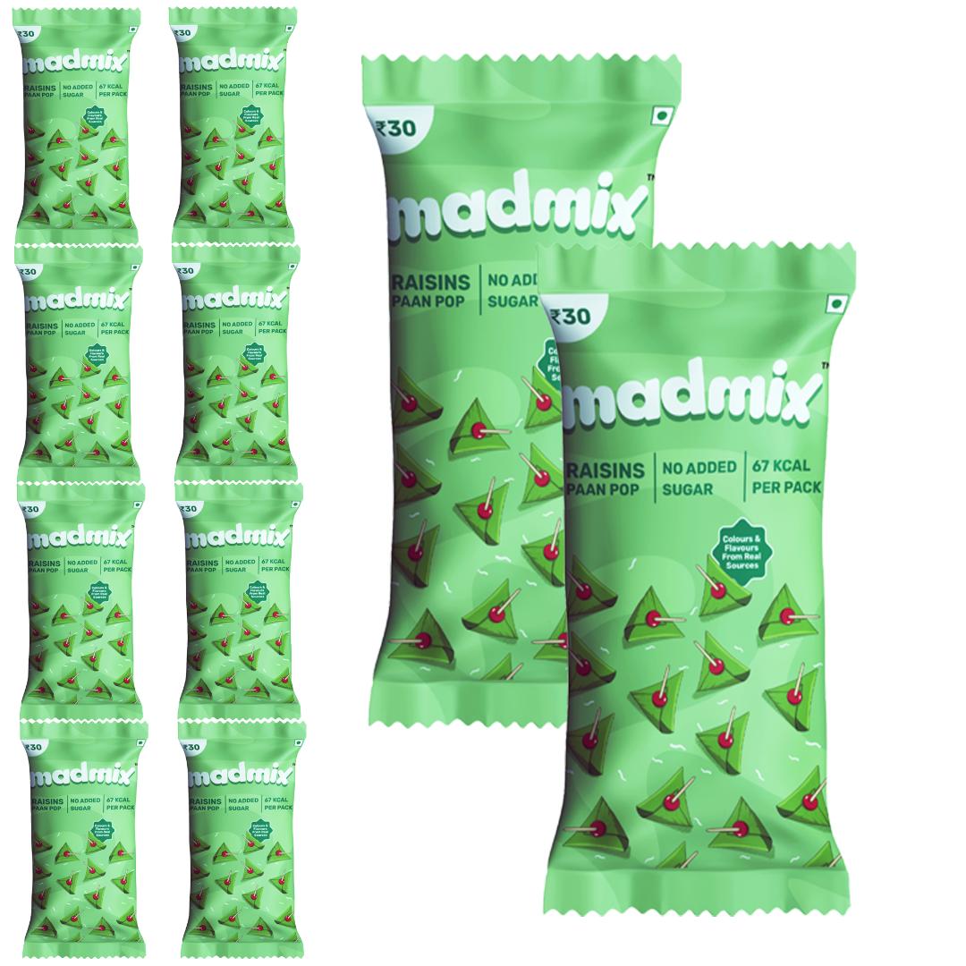 Madmix Raisins Paan Pack of 10 | 15 Grams Each