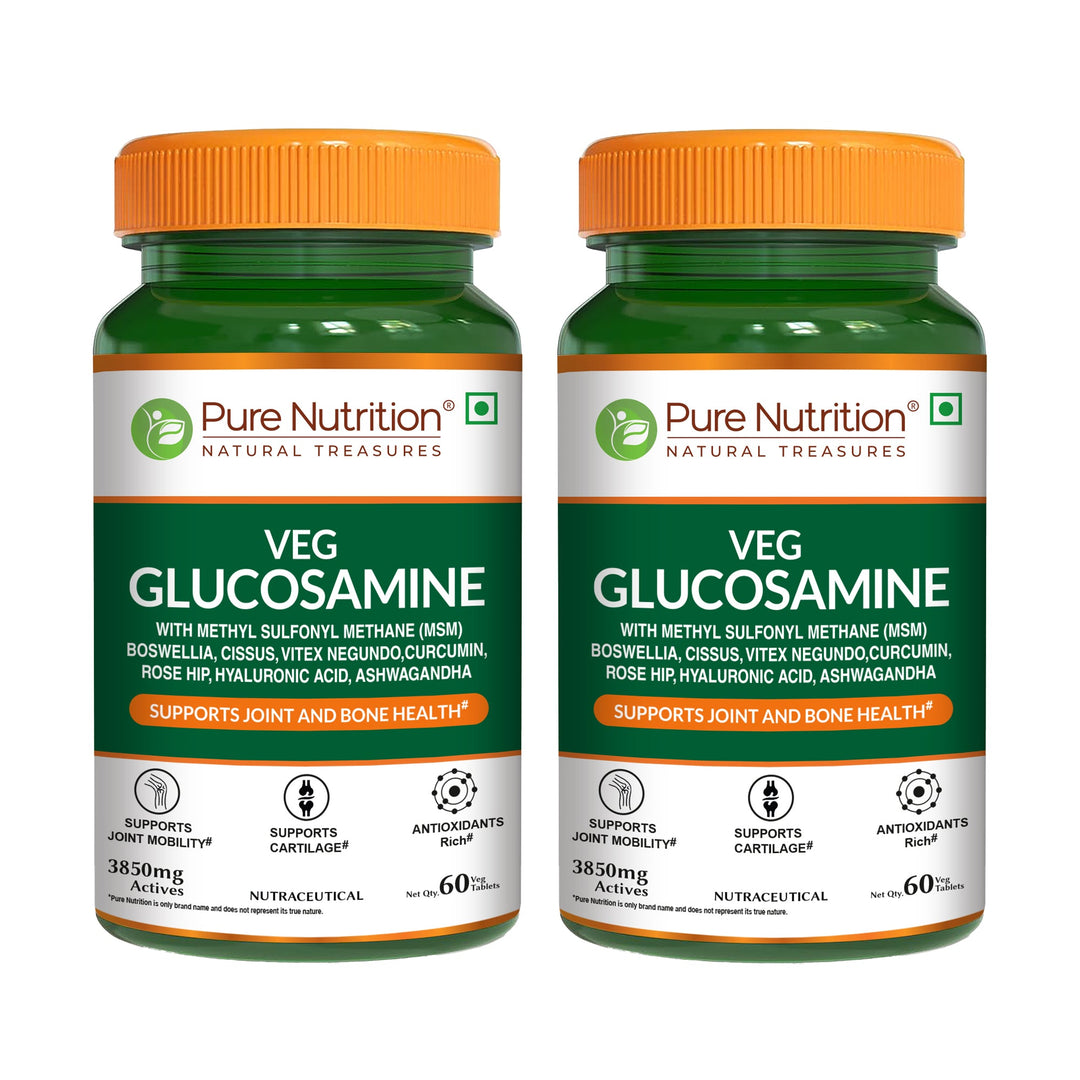 Veg Glucosamine with MSM – 60 Tablets | Joint Pain & Flexibility