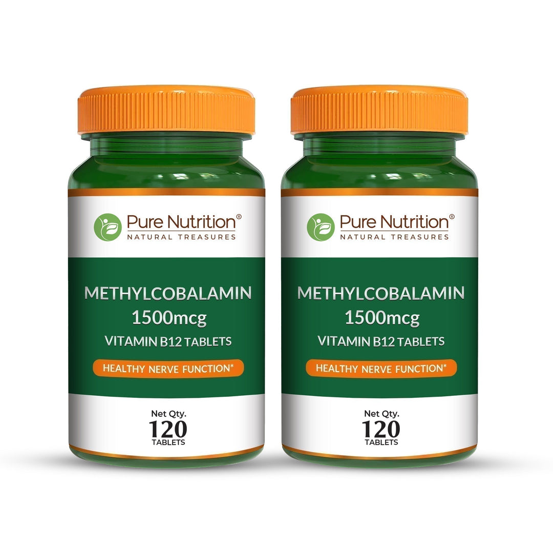 Vitamin B12 Methylcobalamin 1500 mcg  Energy, Nerve & Mood Support | 120 Tablets