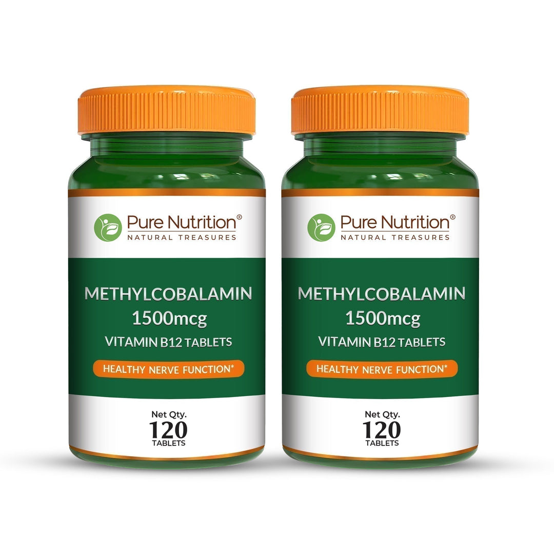 Vitamin B12 Methylcobalamin 1500 mcg  Energy, Nerve & Mood Support | 120 Tablets