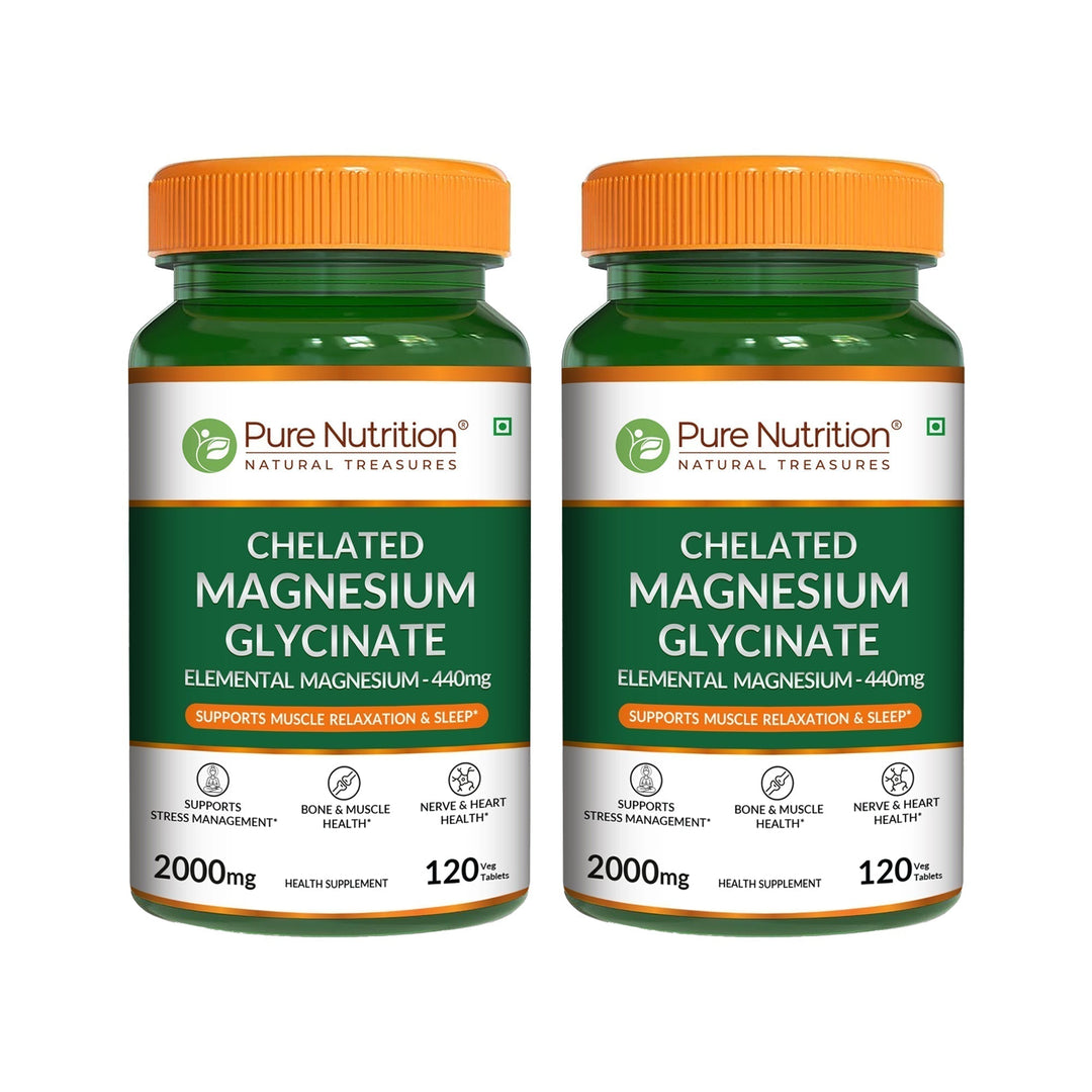 Chelated Magnesium Glycinate 2000mg Supplement | 120 Tablets