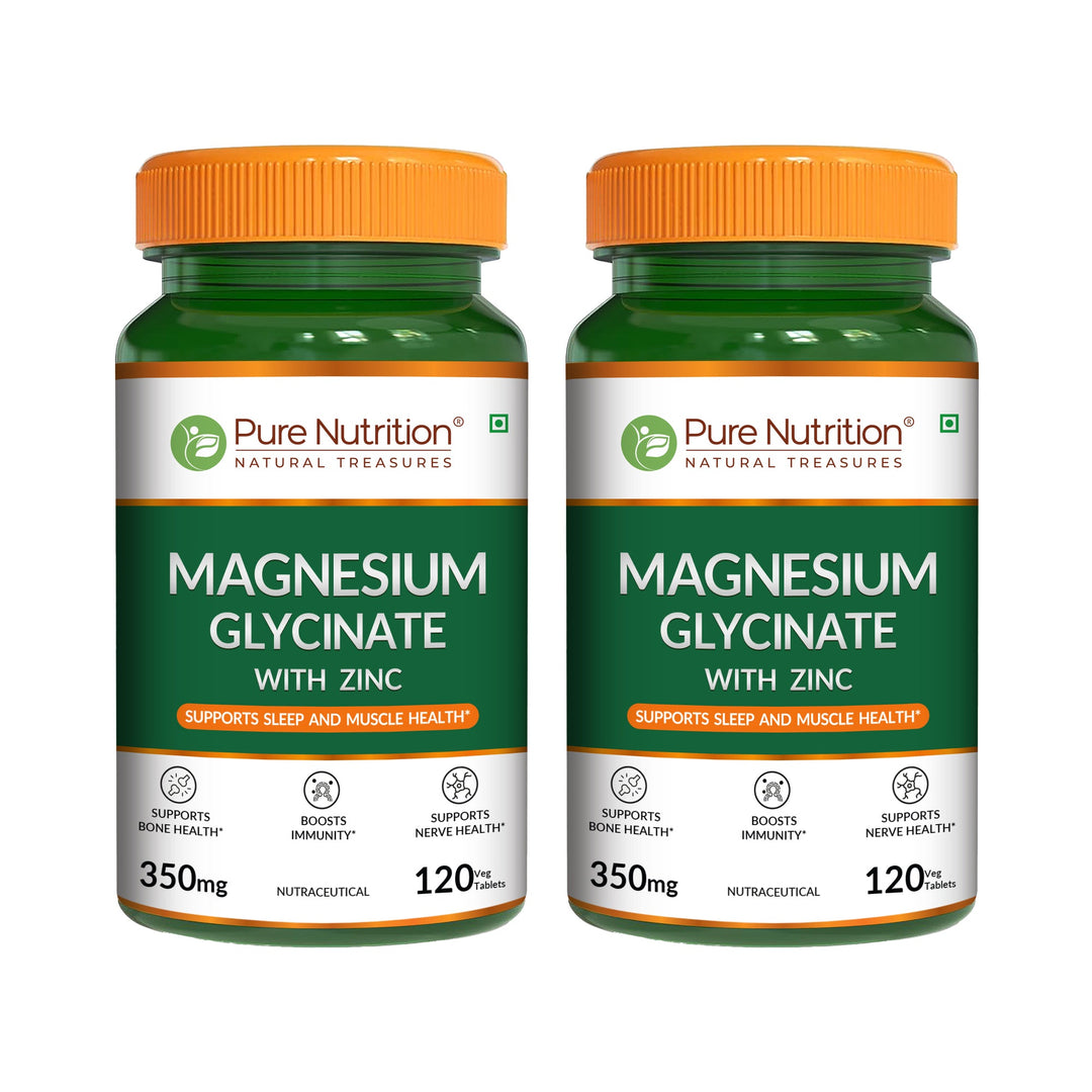 Magnesium Glycinate with Zinc tablets | Supports Sleep, Stress & Heart Health