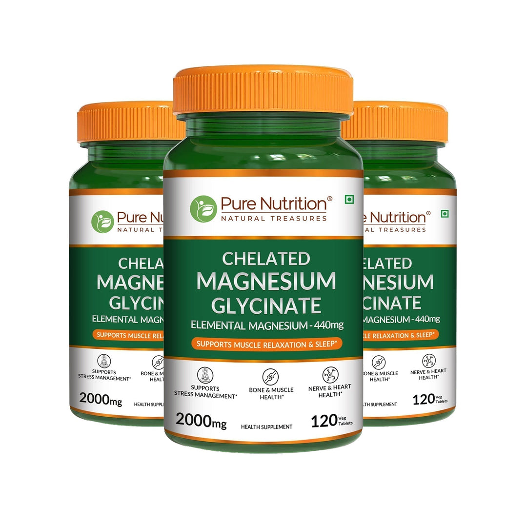 Chelated Magnesium Glycinate 2000mg Supplement | 120 Tablets