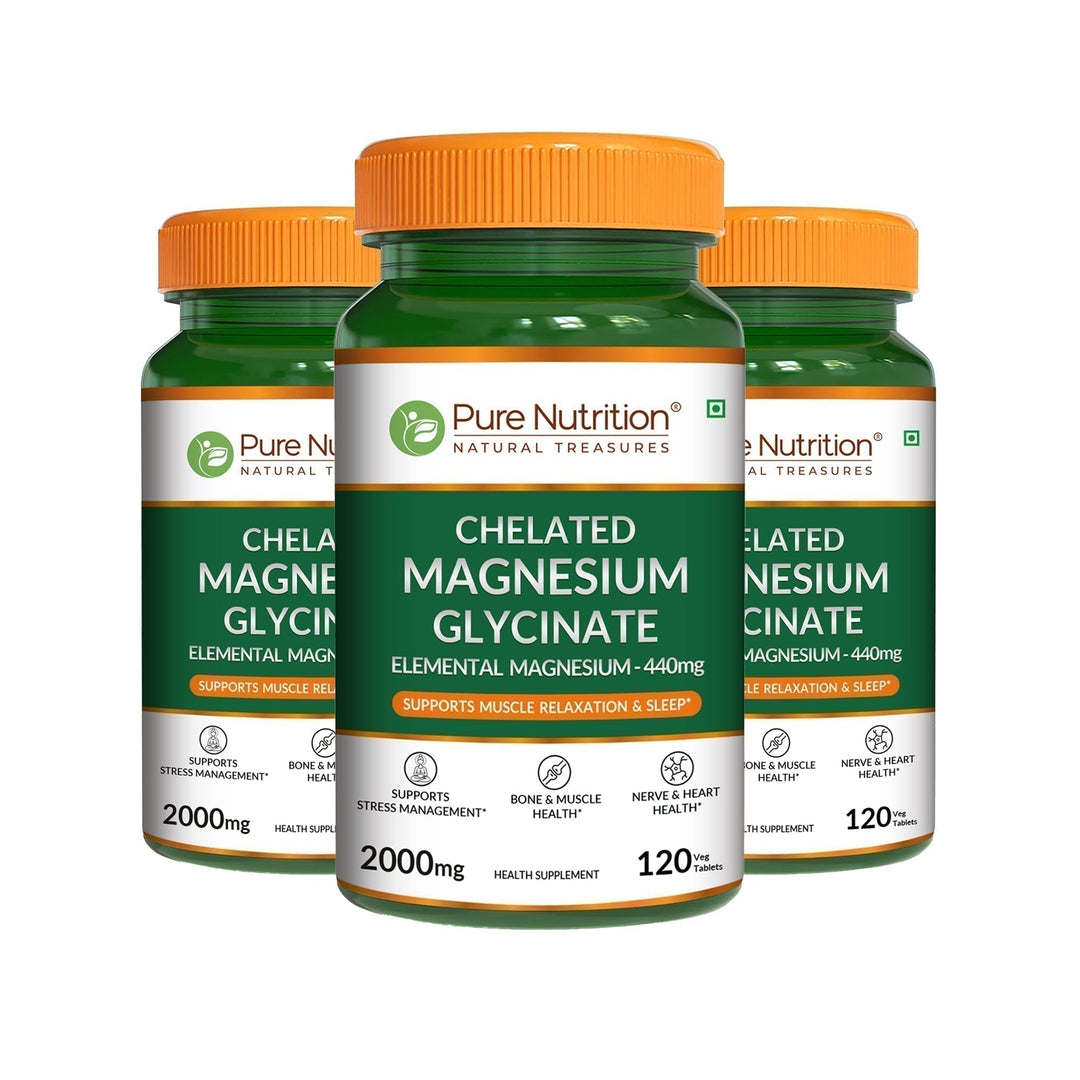 Chelated Magnesium Glycinate 2000mg Supplement | 120 Tablets