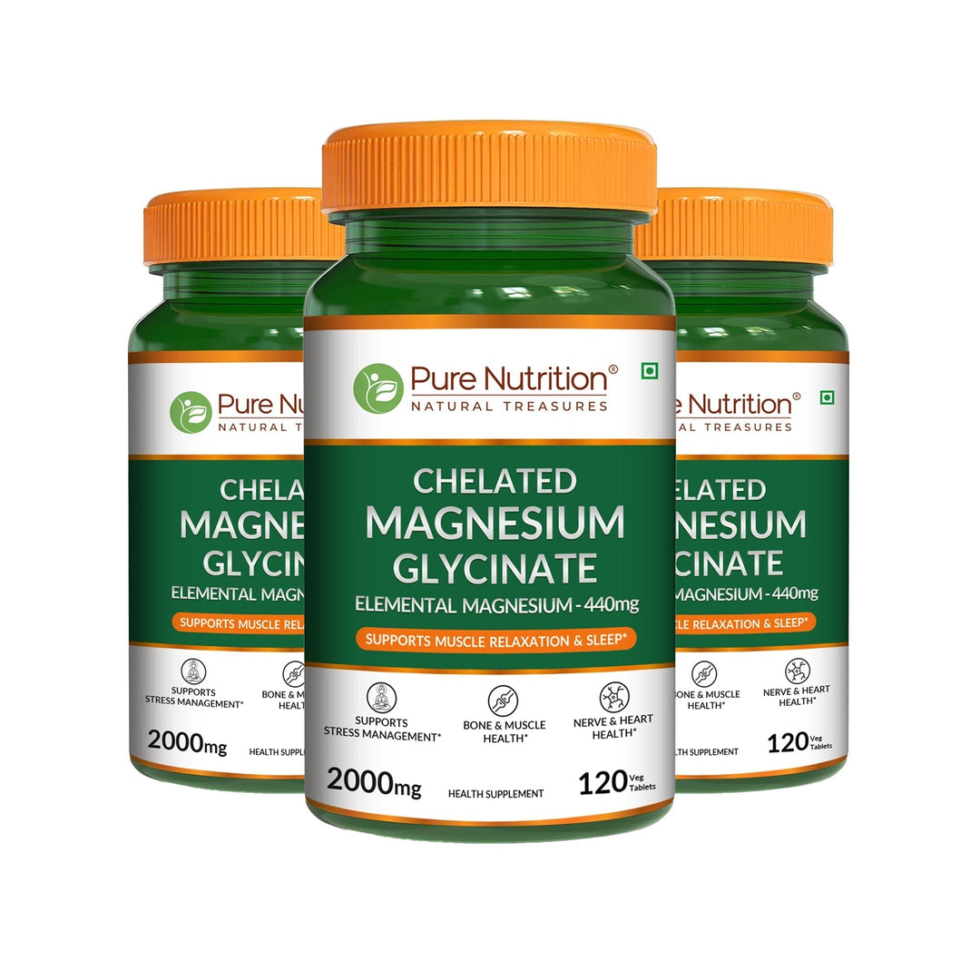 Chelated Magnesium Glycinate 2000mg Supplement | 120 Tablets
