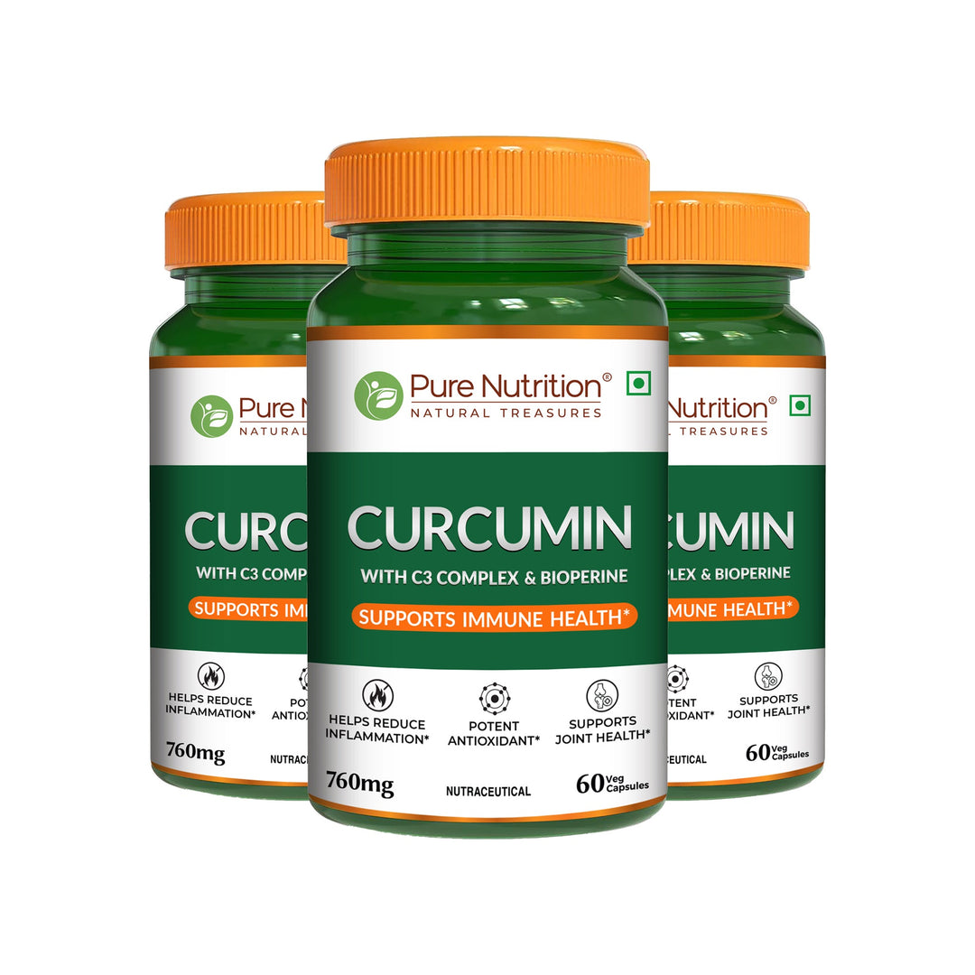 Curcumin with C3 Complex & Bioperine 60 Veg Capsules | Joint & Immunity