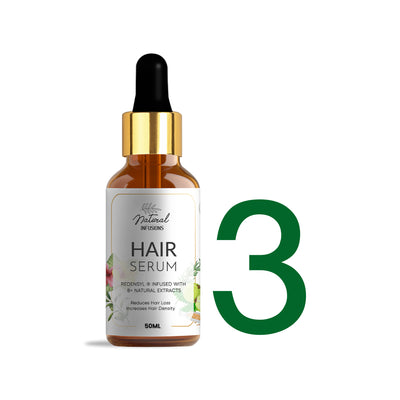 Natural Infusions hair serum - 5% redensyl and 8+ plant extracts - improves hair growth, maintains healthy scalp - pack of 1 (50ml)