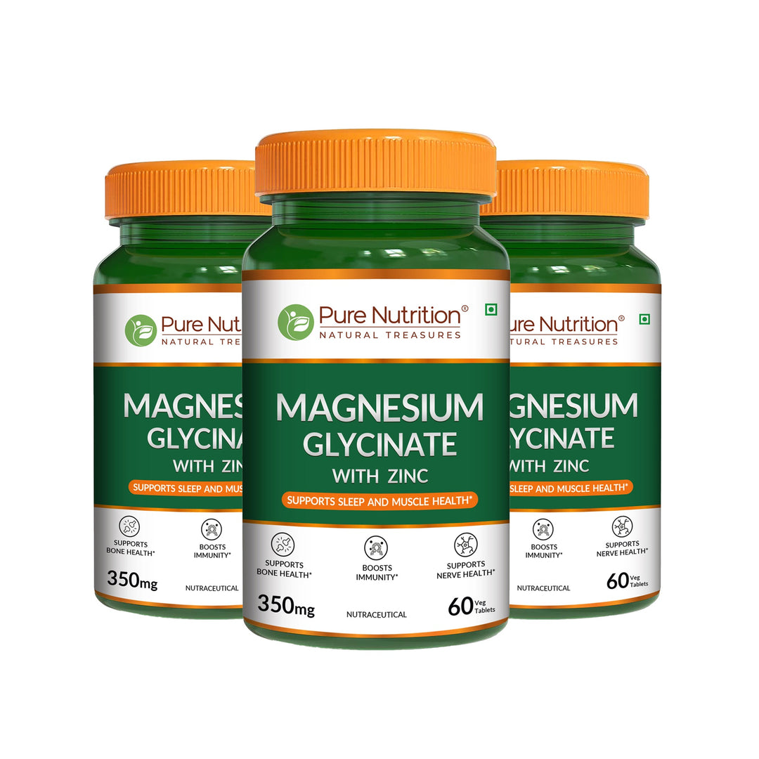 Magnesium Glycinate with Zinc Tablets | Sleep Support, Muscle Relaxation & Bone Health