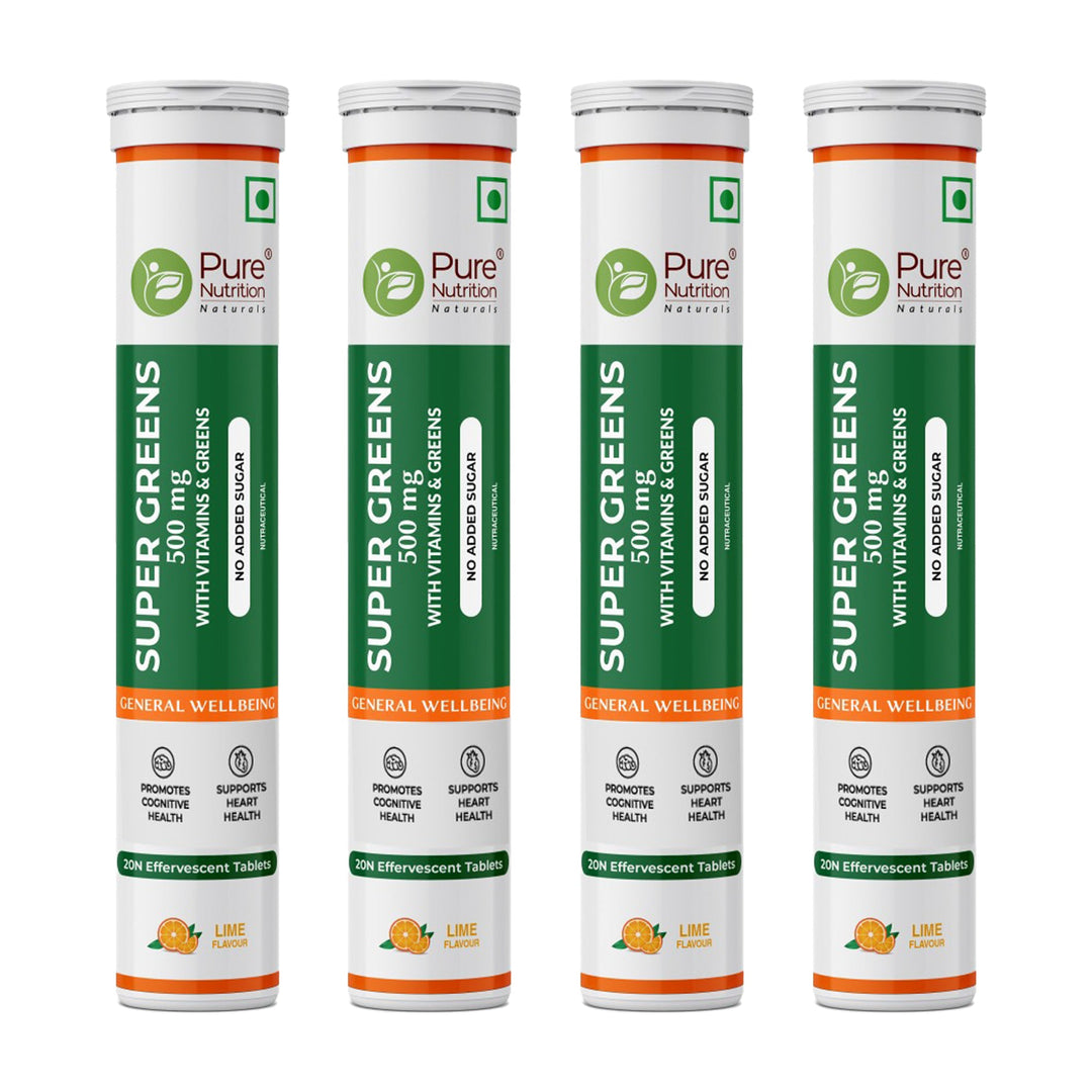 Super Greens 500mg with Vitamins & Greens -  Effervescent Tablets