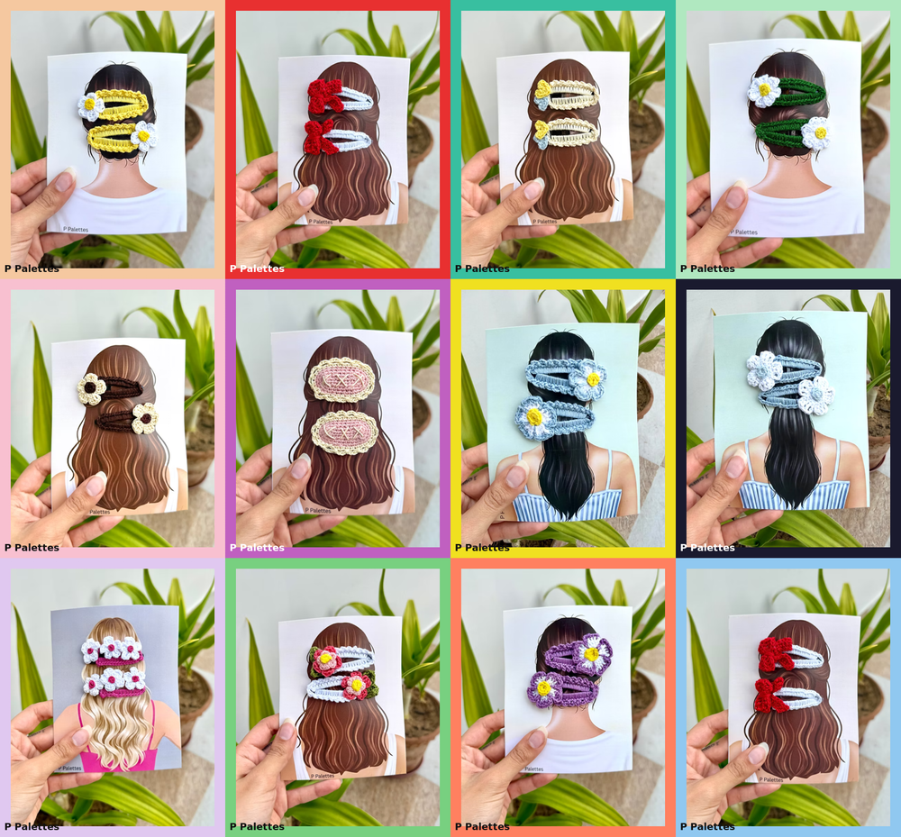 P Palettes Pack of 12 Hair Accessories