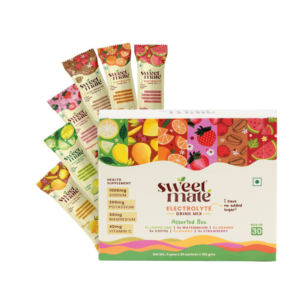 Sweetmate Electrolyte Drink Mix | Assorted, Stevia Sweetened | 30 Sachets