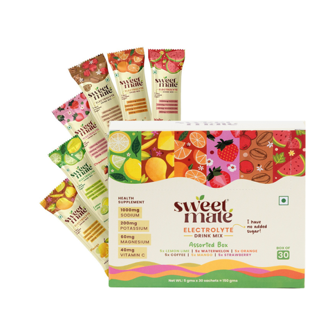 Sweetmate Assorted Electrolyte Drink Mix Sweetened With Stevia -5g (30 Sachet)