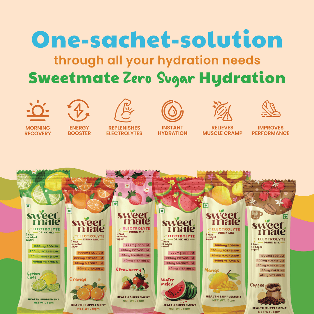 Sweetmate Coffee Electrolyte Drink Mix Sweetened With Stevia -5g (20 Sachet)