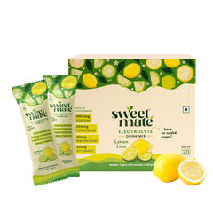 Sweetmate No Added Sugar Electrolytes- Lemon Lime Flavour Sweetened With Stevia -5g (20 Sachet)