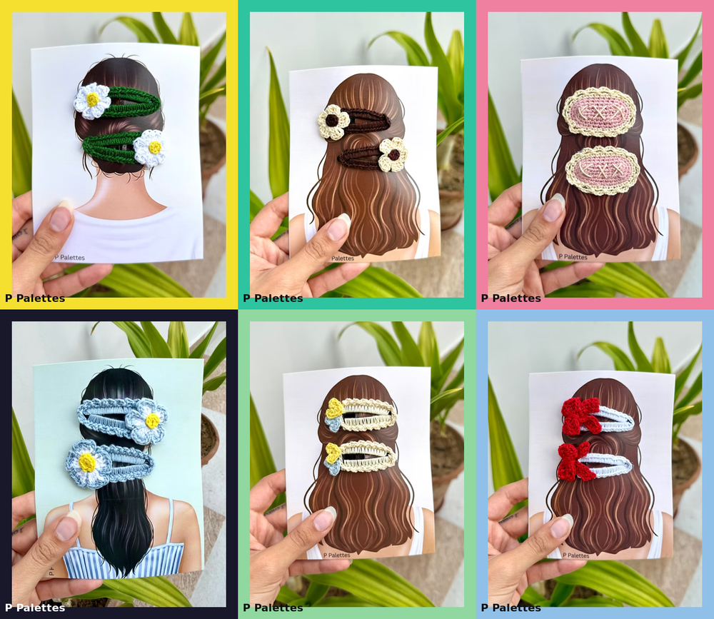 P Palettes Pack of 6 Hair Accessories