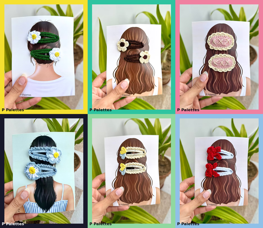 P Palettes Pack of 6 Hair Accessories