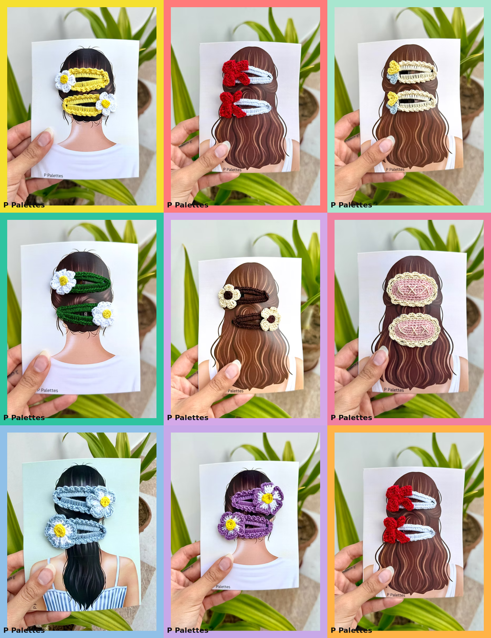P Palettes Pack of 9 Hair Accessories