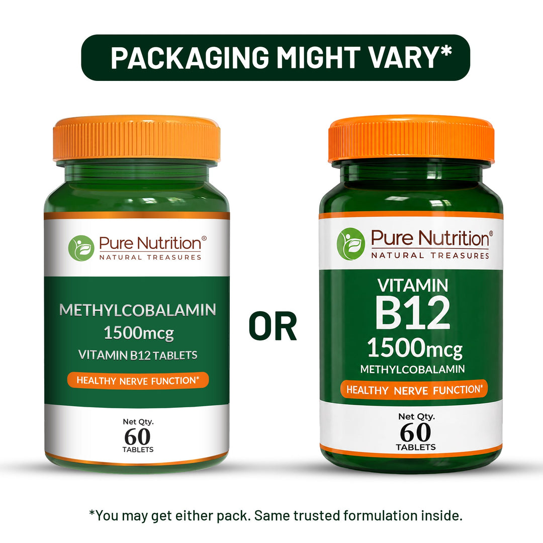 Vitamin B12 Methylcobalamin 1500mcg | Brain, Nerve & Energy Support | 60 Tablets