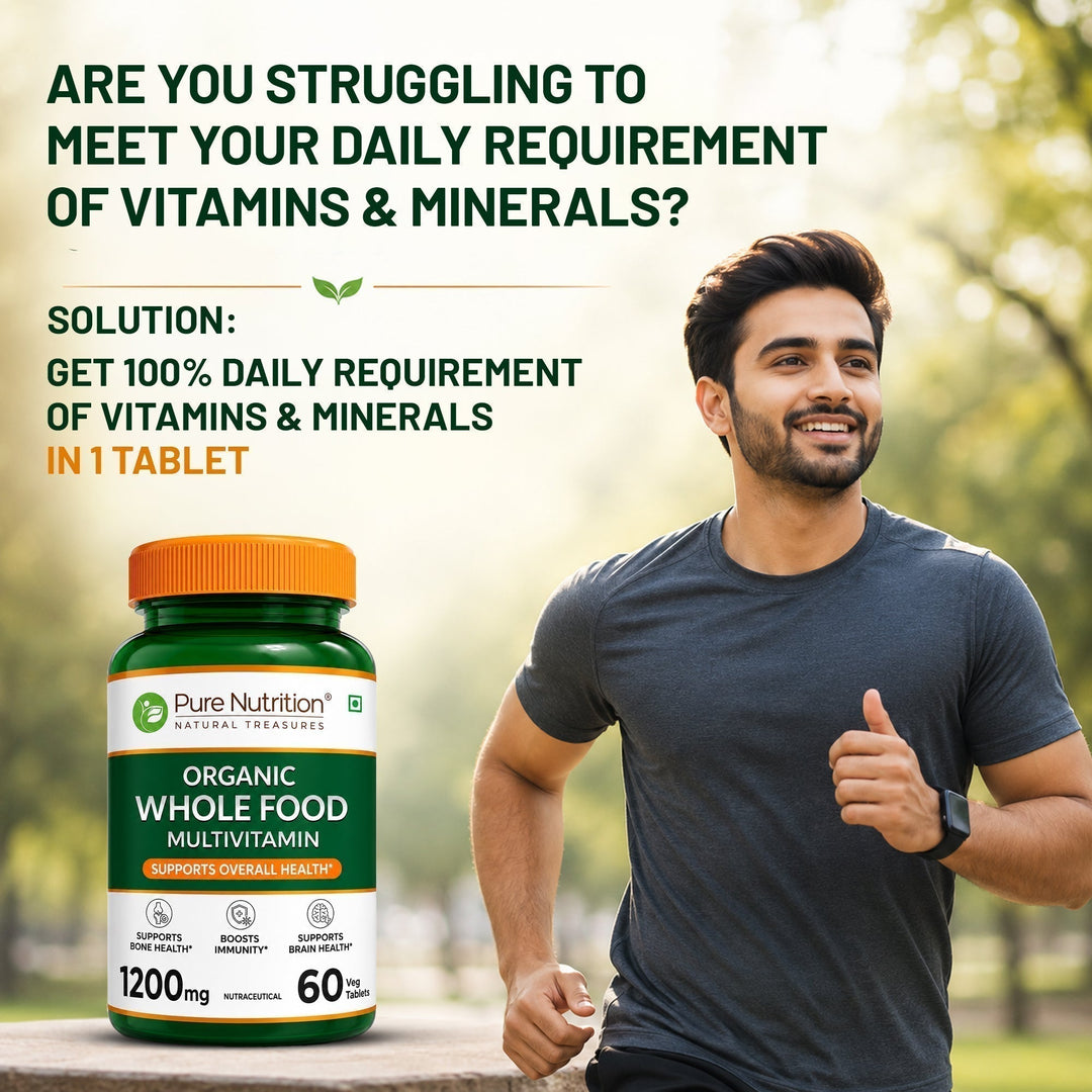 Organic Whole Food Multivitamin Plant-Based Vitamins & Minerals Daily