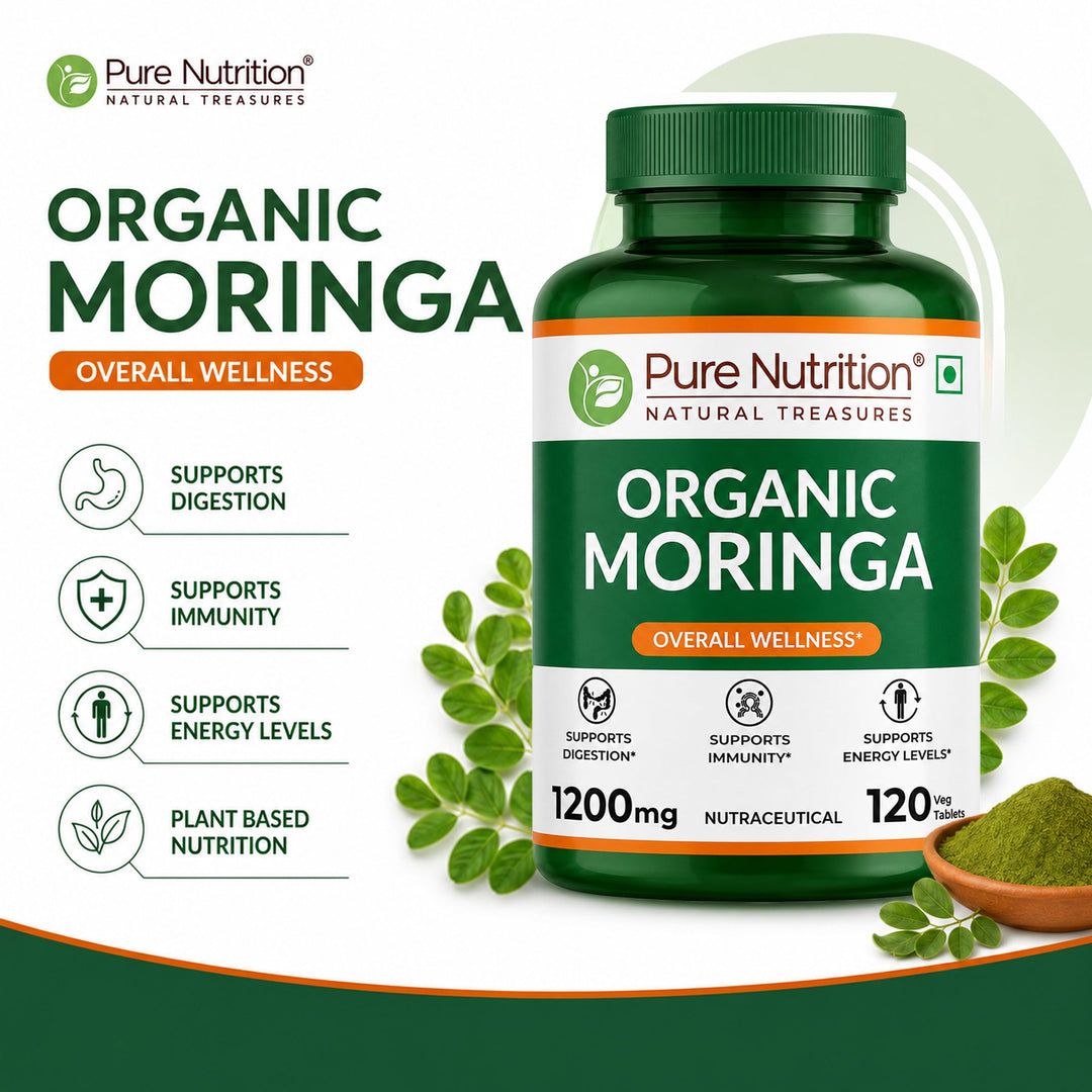 Pure Nutrition Organic Moringa Tablets 1200mg | 120 Tablets