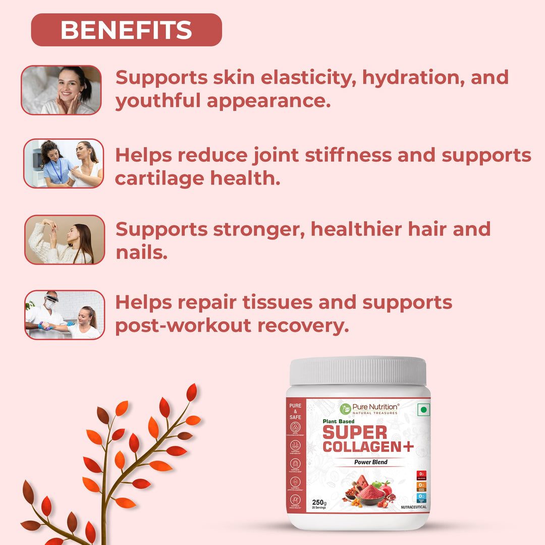 Plant-Based Super Collagen+ – Skin, Hair & Nail Health | Vegan Formula