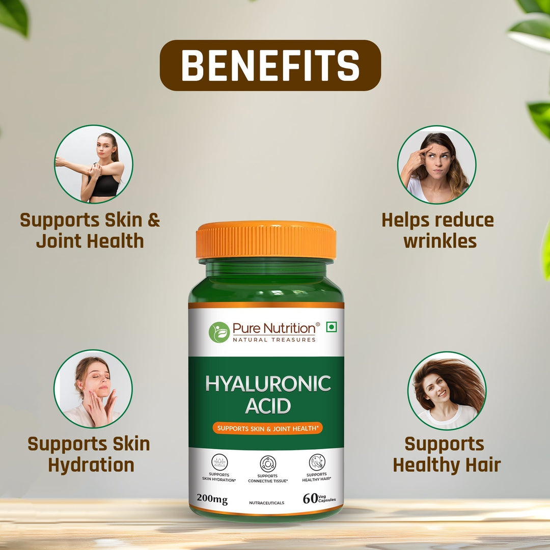 Hyaluronic Acid 200mg Capsules  Skin Hydration & Joint Comfort