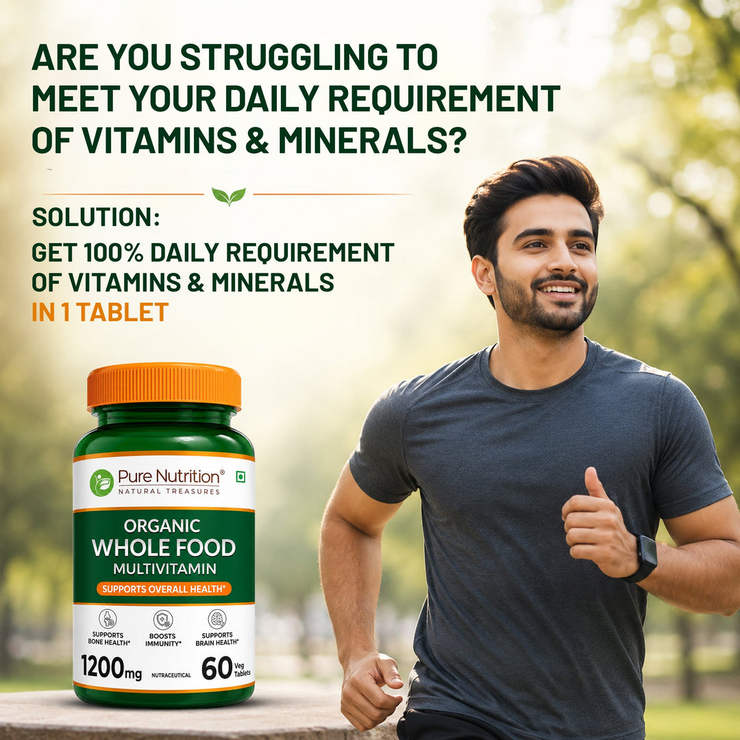 Organic Whole Food Multivitamin Plant-Based Vitamins & Minerals Daily