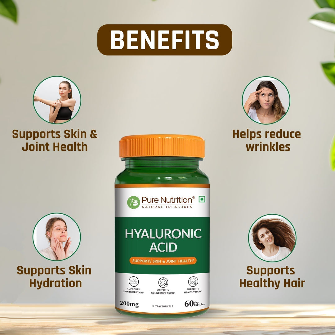 Hyaluronic Acid 200mg Capsules  Skin Hydration & Joint Comfort