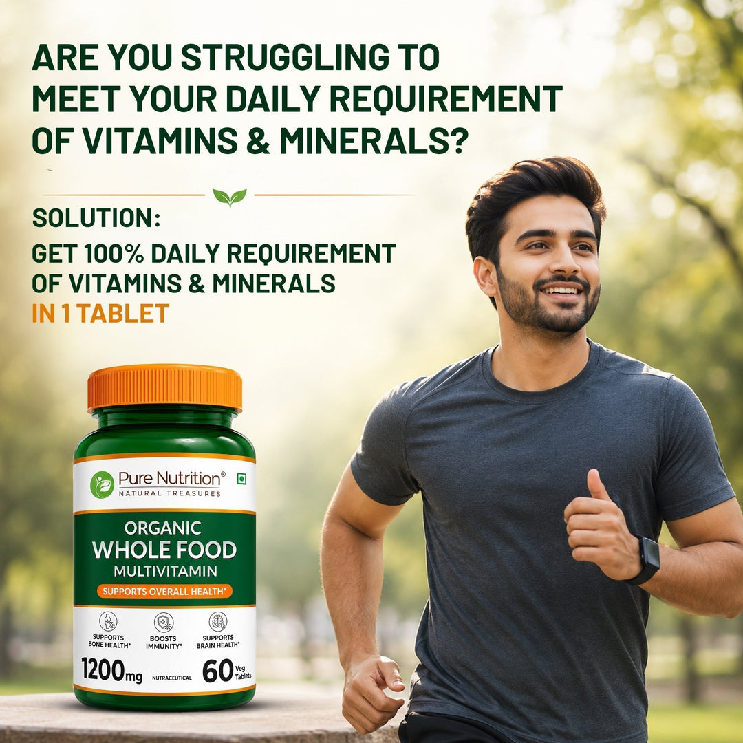 Organic Whole Food Multivitamin Plant-Based Vitamins & Minerals Daily