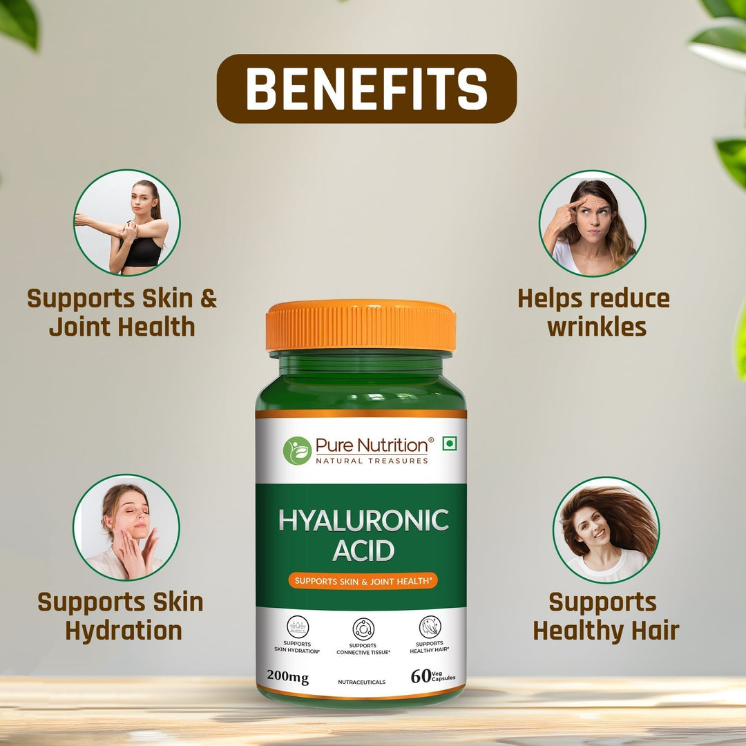 Hyaluronic Acid 200mg Capsules  Skin Hydration & Joint Comfort