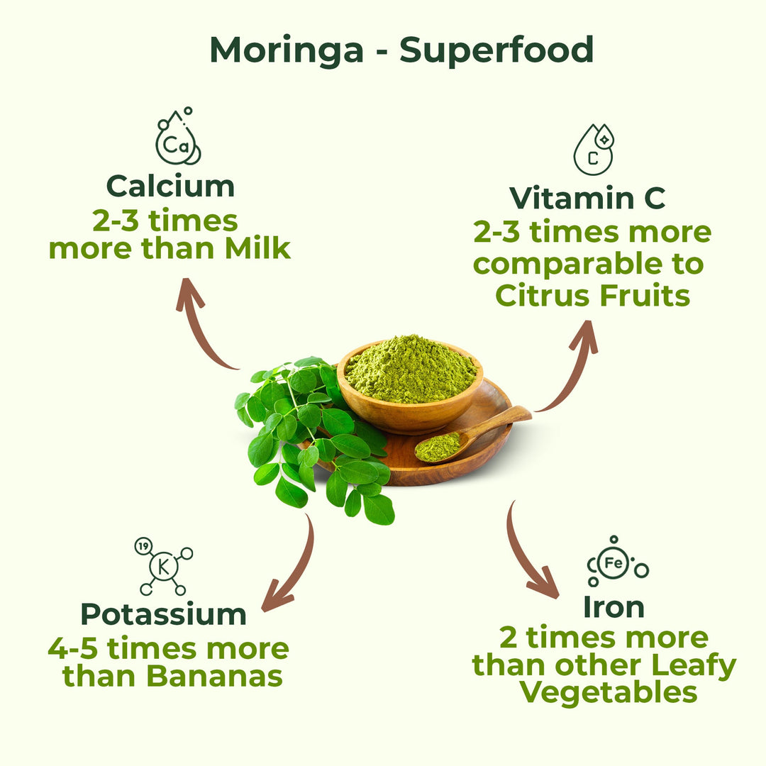 Pure Nutrition Moringa Powder – Naturally Rich in Vitamins, Minerals & Amino Acids (100g)