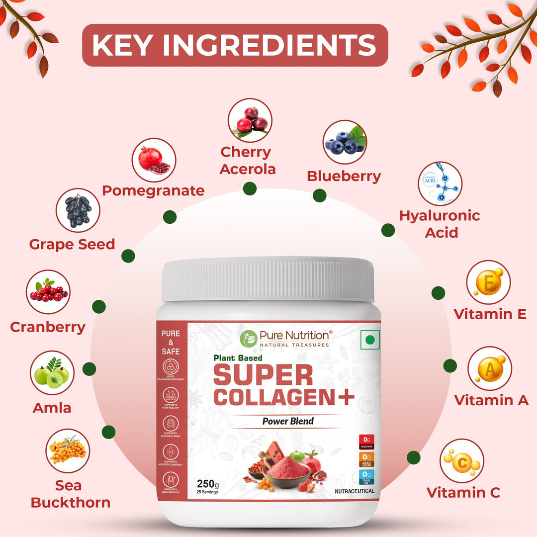 Plant-Based Super Collagen+ – Skin, Hair & Nail Health | Vegan Formula