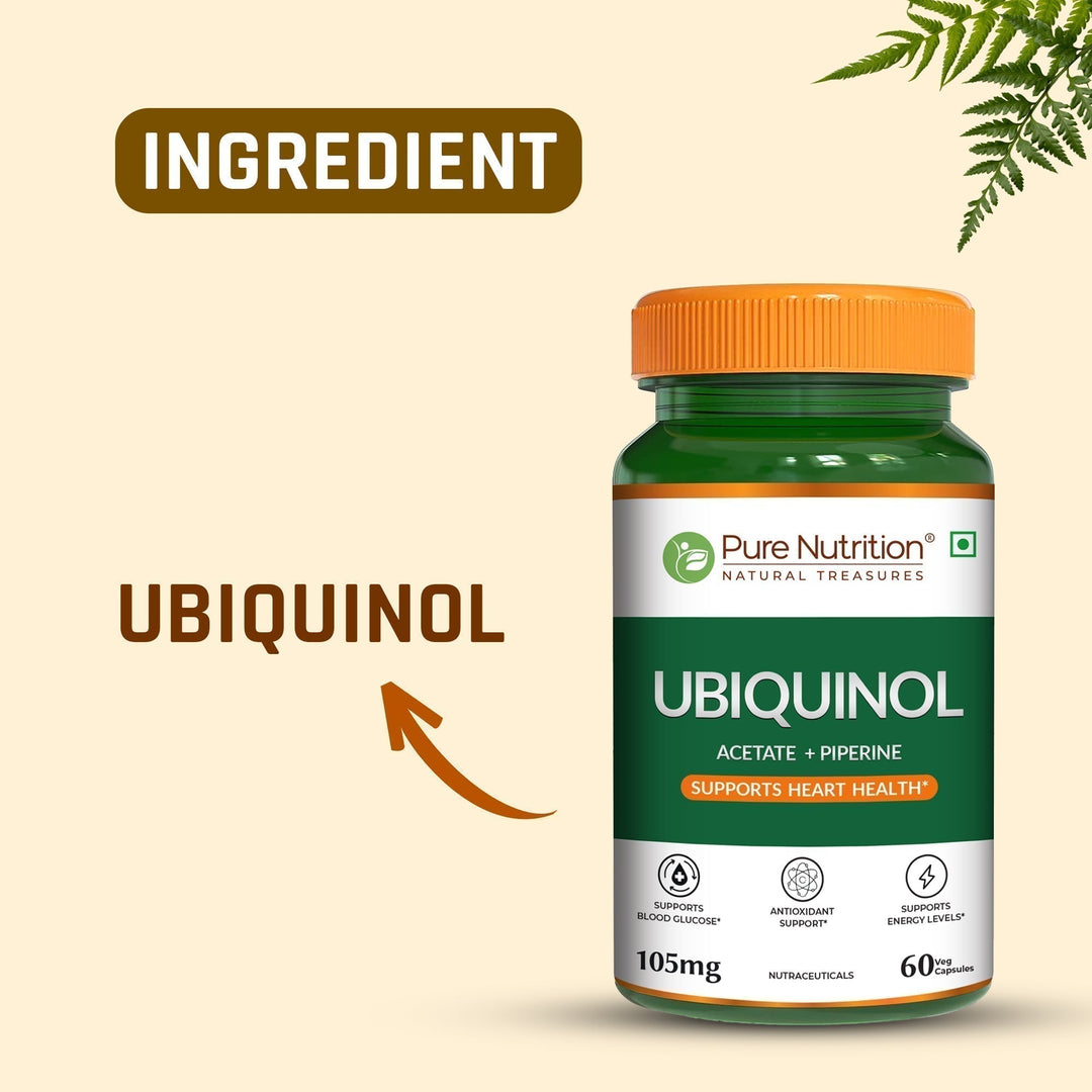 Ubiquinol 105mg with Piperine  Active CoQ10 | Energy & Heart Health